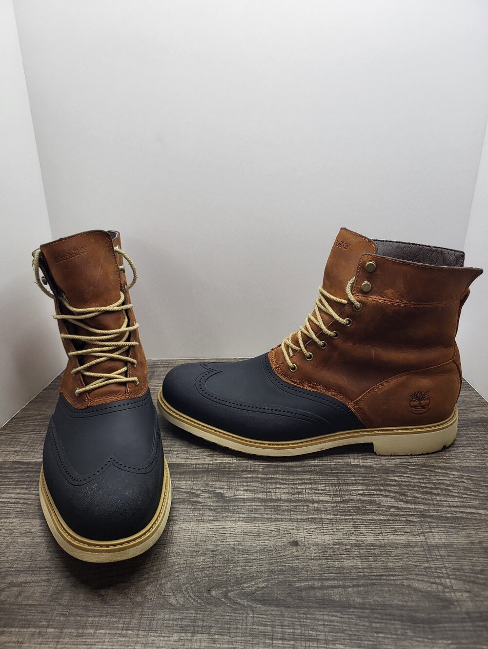 Timberland Stormduck Brown Leather Waterproof Boots Mens Size 11